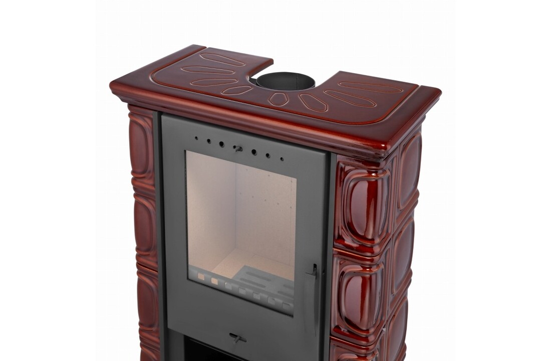 Tegelkachel - houtkachel - 10 kW - keramisch - ELDUR - bruin