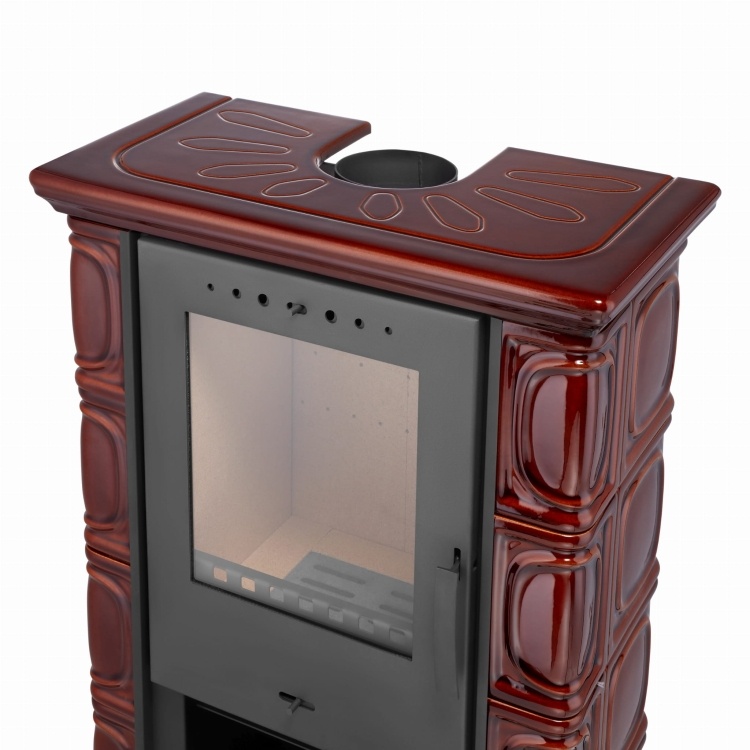 Tegelkachel - houtkachel - 10 kW - keramisch - ELDUR - bruin