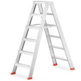 Huishoudtrap - 2x 6 treden - dubbelzijdig - werkhoogte 3,26 m