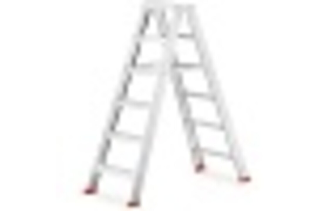 HIGHER Professionele Dubbele Ladder 2x6 Treden Aluminium
