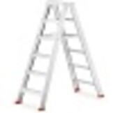 HIGHER Professionele Dubbele Ladder 2x6 Treden Aluminium
