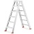 HIGHER Professionele Dubbele Ladder 2x6 Treden Aluminium
