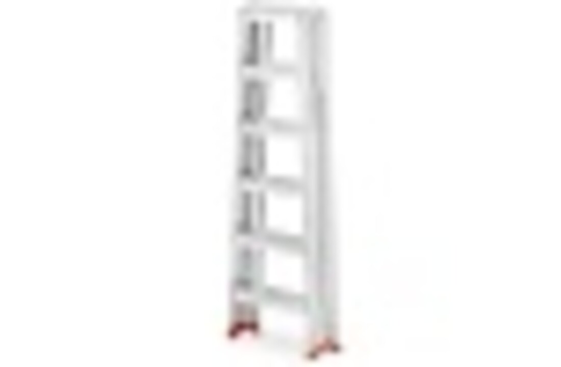 HIGHER Professionele Dubbele Ladder 2x6 Treden Aluminium