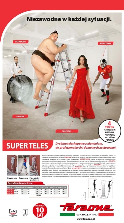 Faraone Super Teles T5S Telescoopladder - Werkhoogte 5,20m