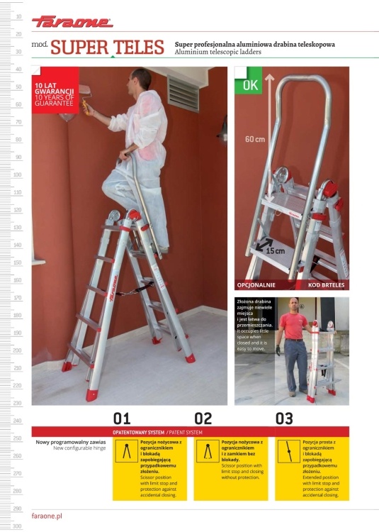 Faraone Super Teles T5S Telescoopladder - Werkhoogte 5,20m