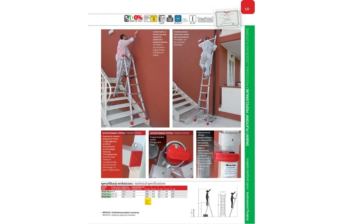 Faraone Super Teles T6S Telescoopladder - Werkhoogte 6,38m