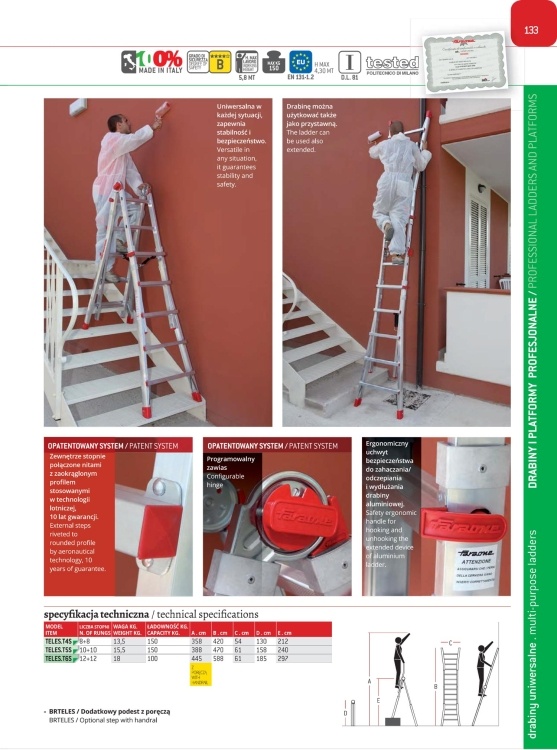 Faraone Super Teles T6S Telescoopladder - Werkhoogte 6,38m