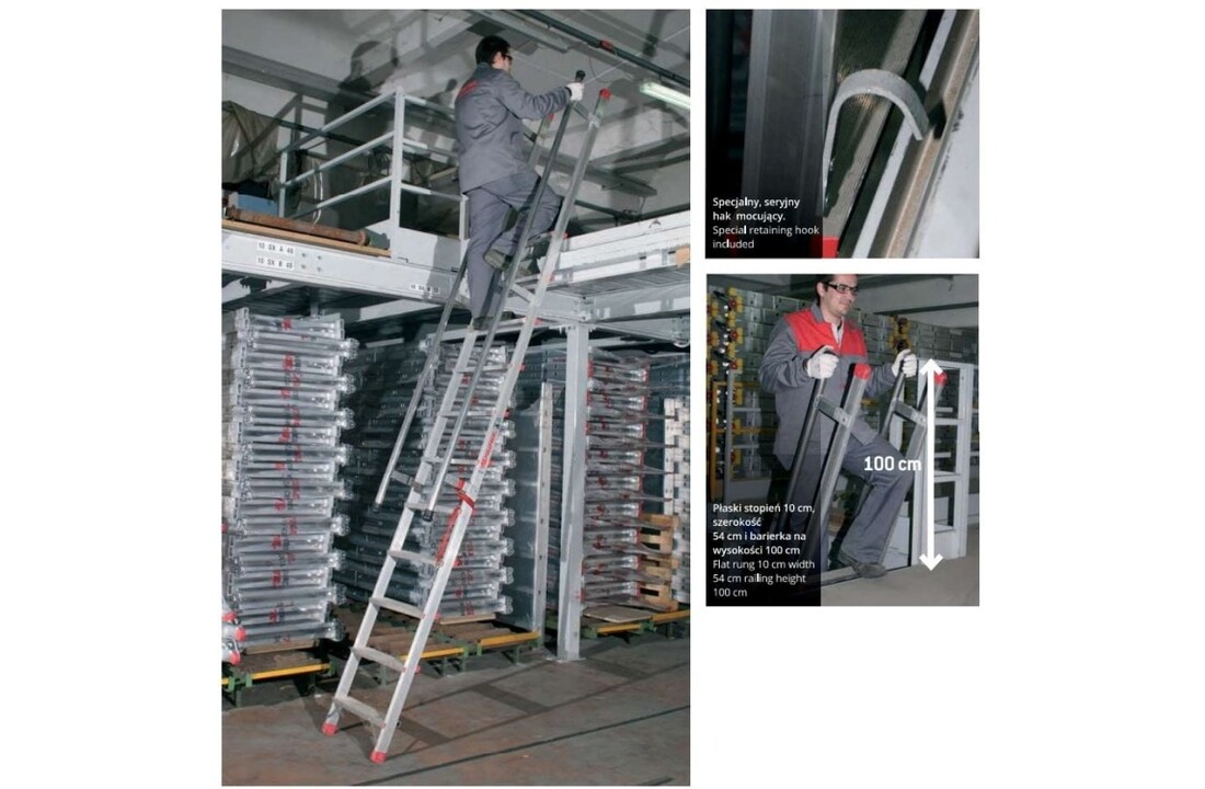 FARAONE SAS 400 aluminium trap met leuningen - 4m