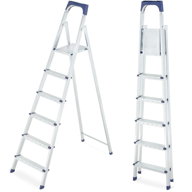 HIGHER S11 huishoudtrap 6 treden – Robuust & Veilig