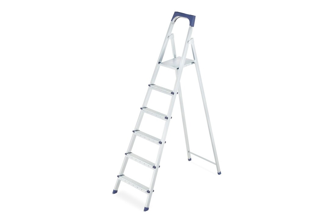 Huishoudtrap - 6 treden - 3 ,30 m werkhoogte - tot 125 kg