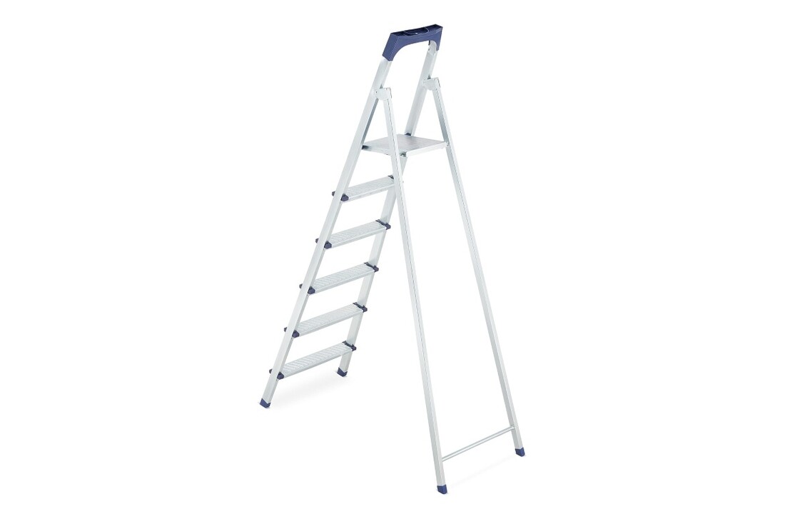 Huishoudtrap - 6 treden - 3 ,30 m werkhoogte - tot 125 kg