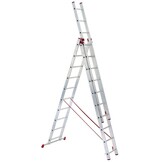 Reformladder - aluminium ladder - 3x 9 treden - werkhoogte 7 m