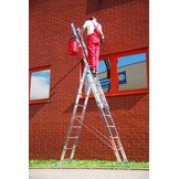 Reformladder - aluminium ladder - 3x 9 treden - werkhoogte 7 m