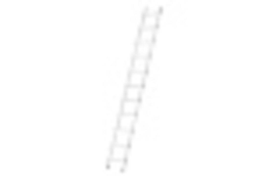HIGHER 1x11 BASIC aluminium opzetladder – 3,92m