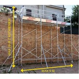 Aluminium Steiger TOP-SYSTEM 75x180 cm - Werkhoogte 10,40 m