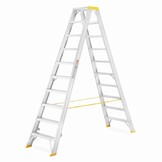 Huishoudtrap - 2x10 treden - werkhoogte 4,34 m - aluminium