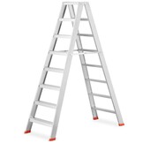 HIGHER Dubbele Ladder 2x8 treden - Professioneel Aluminium