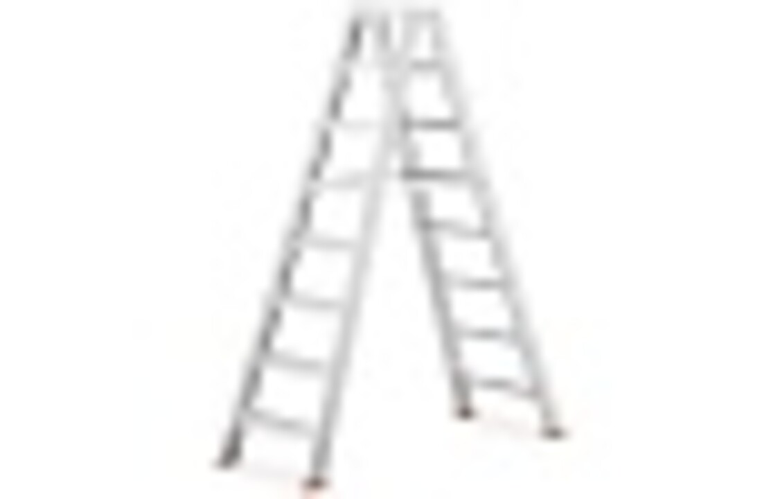 HIGHER Dubbele Ladder 2x8 treden - Professioneel Aluminium