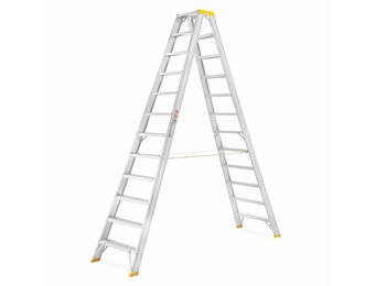 Dubbelzijdige Aluminium Ladder ALOSS 9412 - Werkhoogte 4,55m
