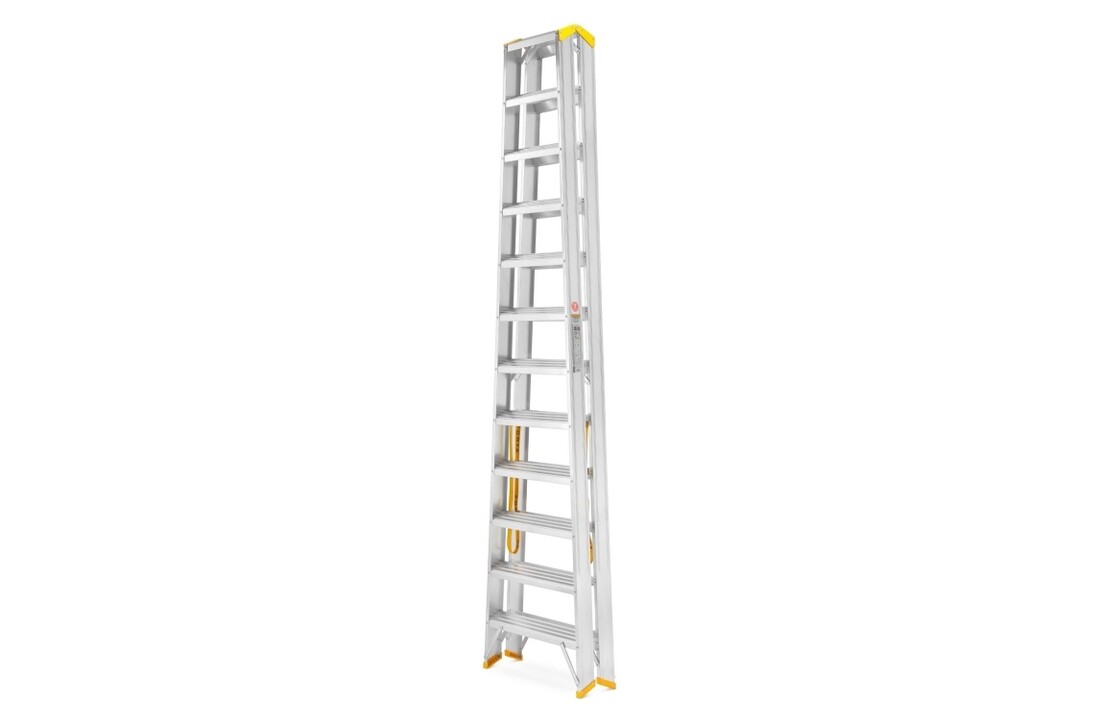 Dubbelzijdige Aluminium Ladder ALOSS 9412 - Werkhoogte 4,55m