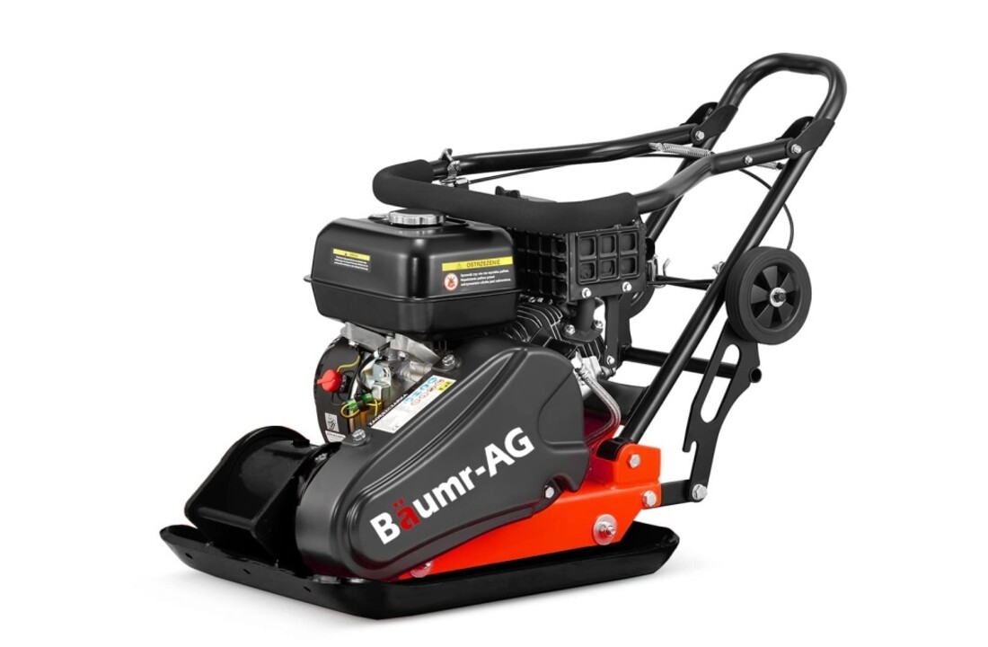 Trilplaat 90 kg benzine - 6,5 pk - 26 kN - met transportwielen