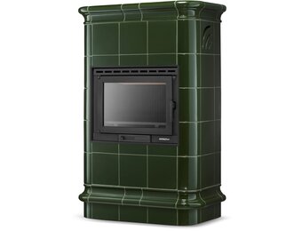 Tegelkachel - houtkachel - 13kW - keramisch - ROMA - olijfgroen