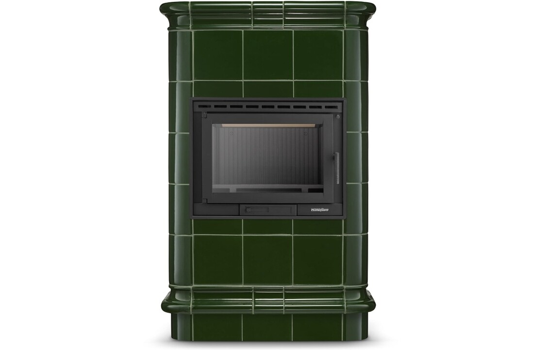 Tegelkachel - houtkachel - 13kW - keramisch - ROMA - olijfgroen