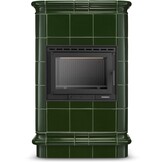 Tegelkachel - houtkachel - 13kW - keramisch - ROMA - olijfgroen