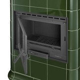Tegelkachel - houtkachel - 13kW - keramisch - ROMA - olijfgroen