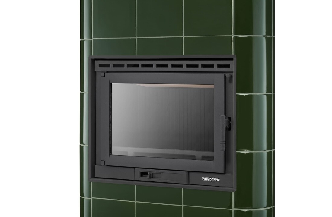 Tegelkachel - houtkachel - 13kW - keramisch - ROMA - olijfgroen