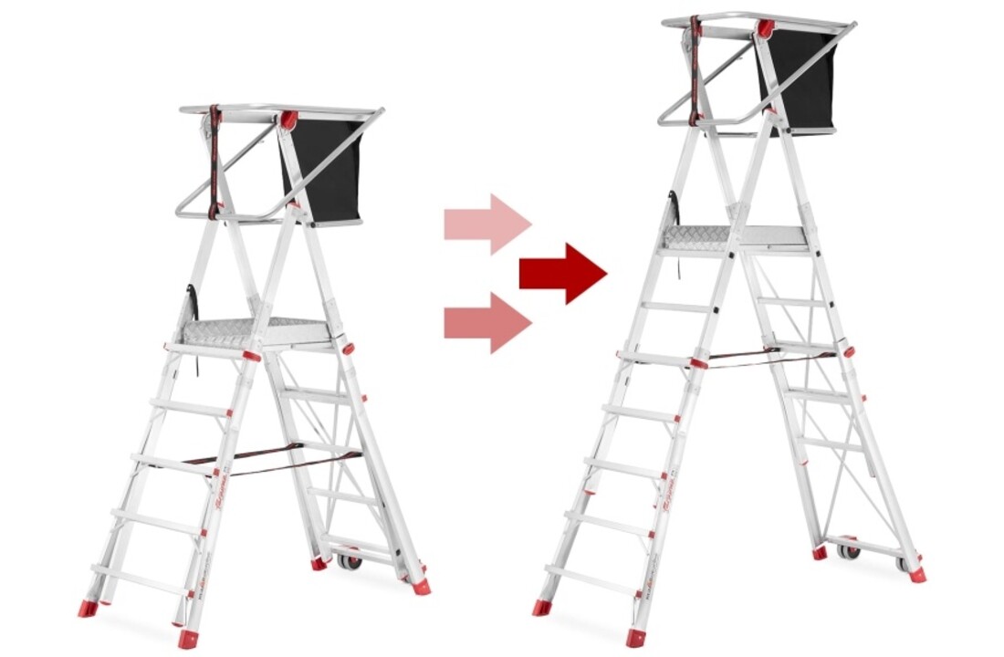 Faraone PLS 5 magazijnladder met één toegang - mobiel