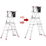 Faraone PLS 5 magazijnladder met één toegang - mobiel