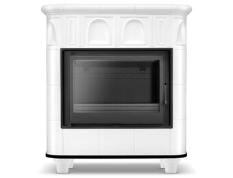 Kachel Graz HIGHER met keramische omkasting - Wit