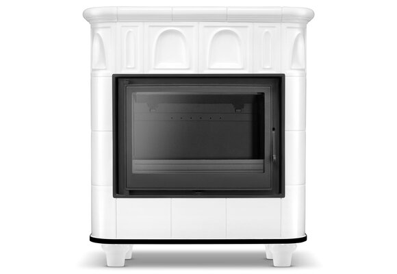 Kachel Graz HIGHER met keramische omkasting - Wit