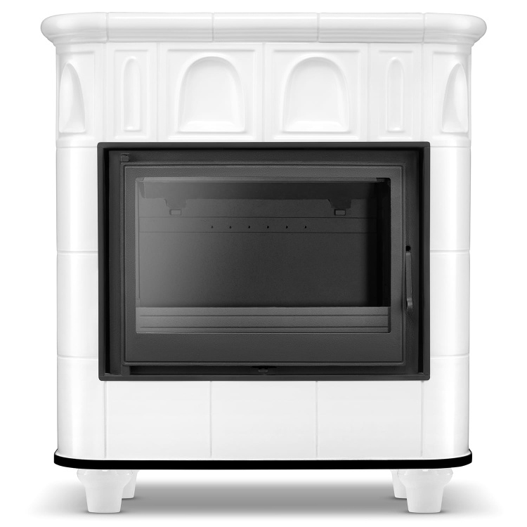 Kachel Graz HIGHER met keramische omkasting - Wit