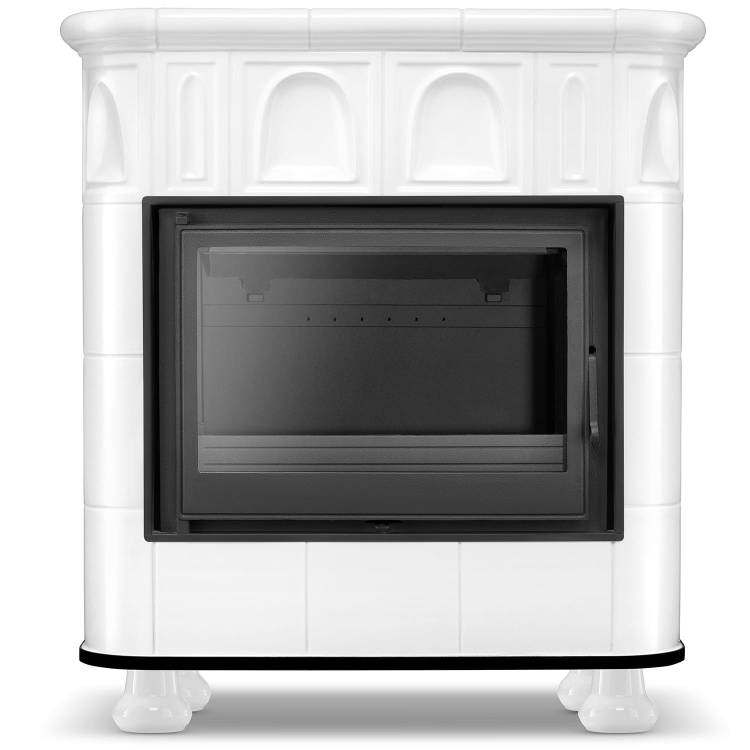 Kachel Graz HIGHER met keramische omkasting - Wit