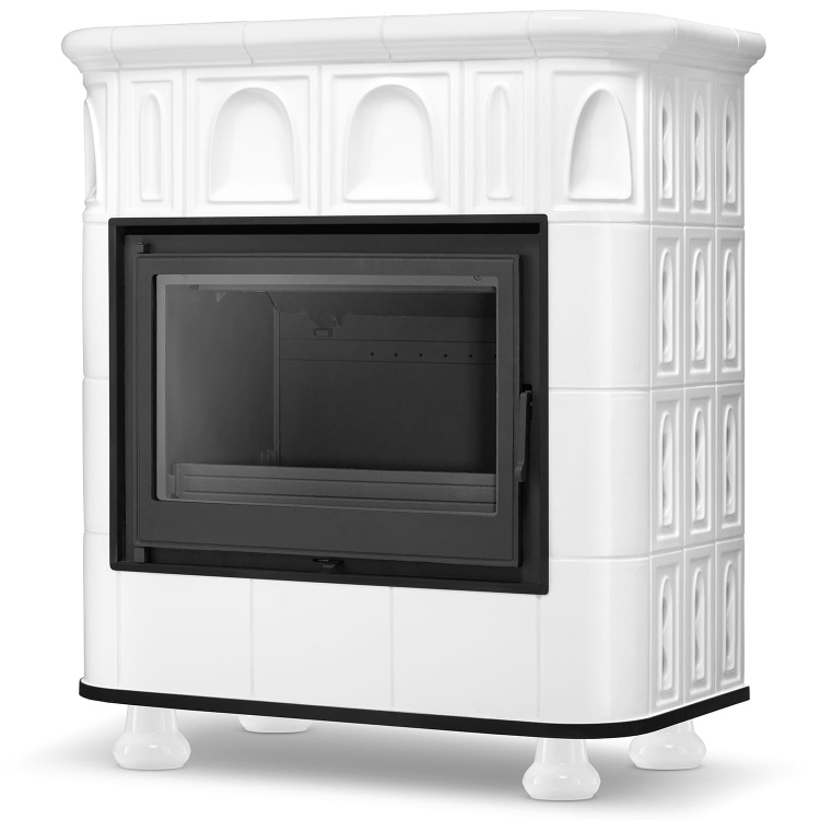 Kachel Graz HIGHER met keramische omkasting - Wit