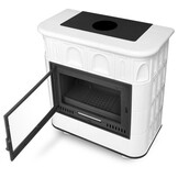 Kachel Graz HIGHER met keramische omkasting - Wit