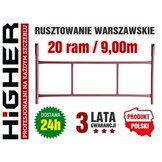 Warschau steiger set 22 frames, 9.7m werkhoogte, geverfd