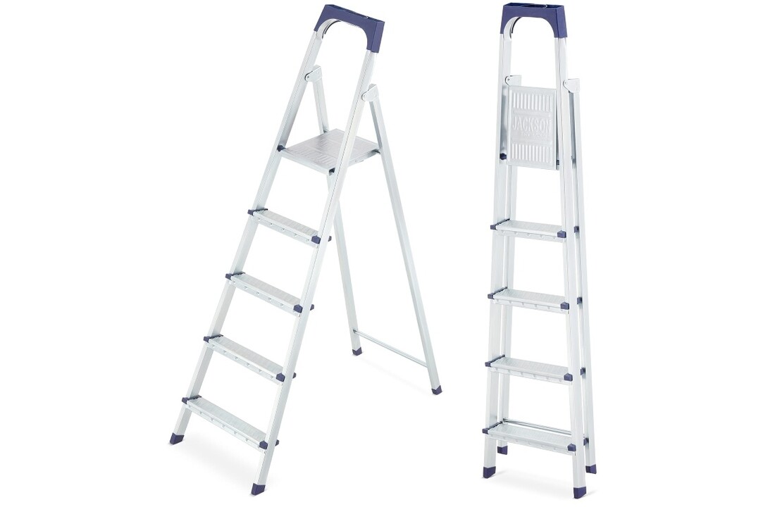 HIGHER S11 huishoudladder, 5 treden, enkelzijdig