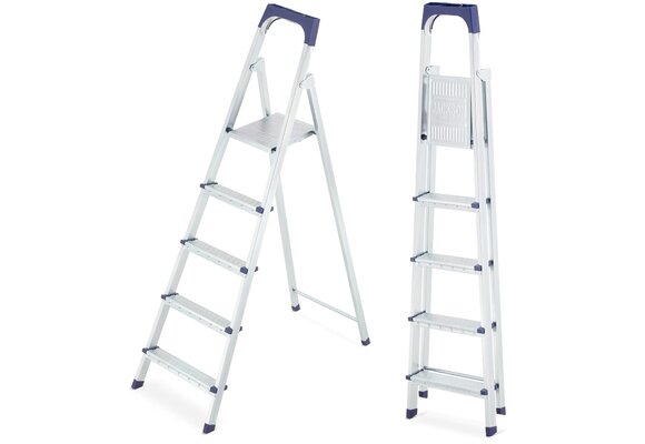 Huishoudtrap - 5 treden - 3 ,08 m werkhoogte - tot 125 kg