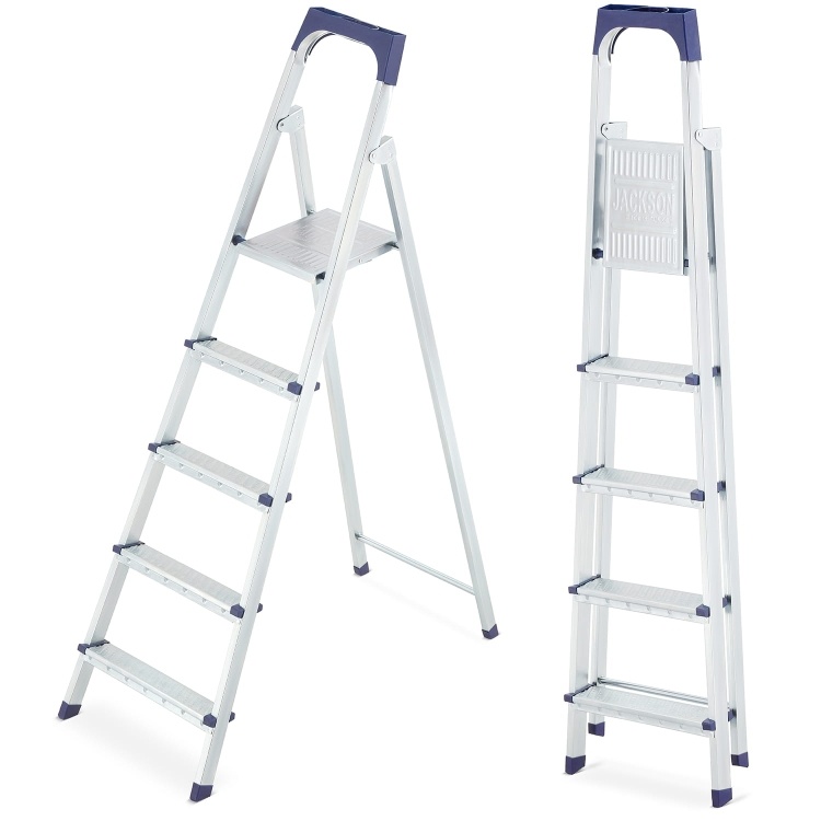 Huishoudtrap - 5 treden - 3 ,08 m werkhoogte - tot 125 kg