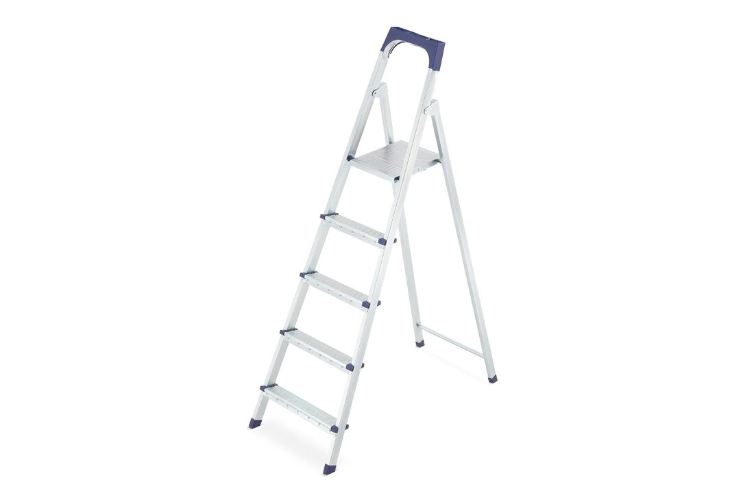 HIGHER S11 huishoudladder, 5 treden, enkelzijdig