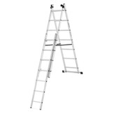 HIGHER Multifunctionele Aluminium Ladder 3x7, 5,60m, 150kg + Haak