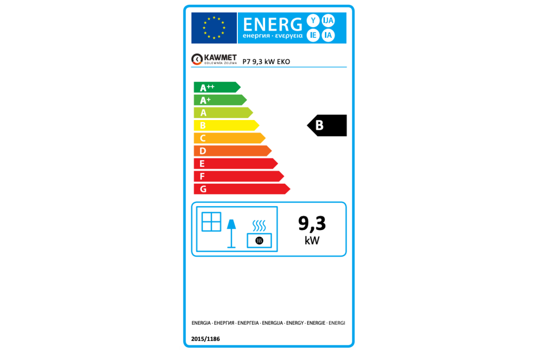 KAWMET P7 ECO gietijzeren kachel 9,3 kW