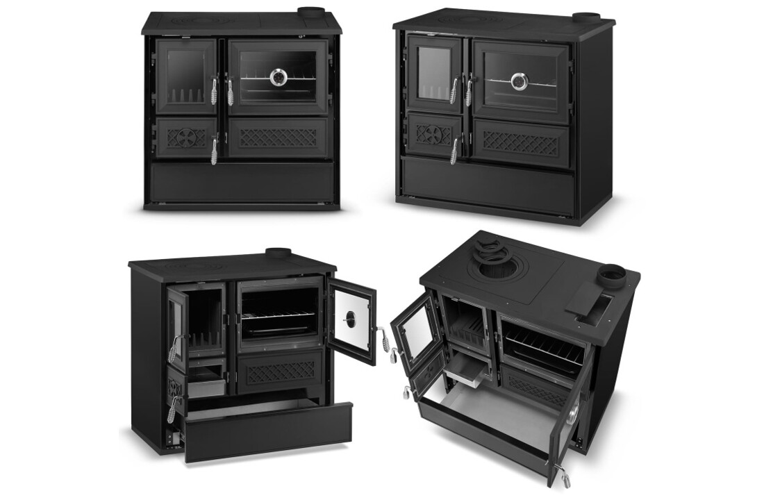 Houtkachel BELLA 802 Zwart - 9kW - 120m²