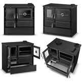 Houtkachel BELLA 802 Zwart - 9kW - 120m²