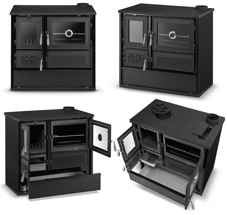 Houtkachel BELLA 802 Zwart - 9kW - 120m²
