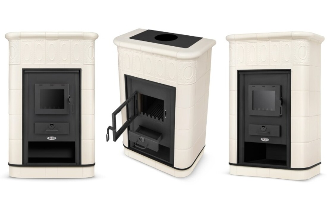 CV Houtkachel met watermantel - 19 kW - VILLACH - beige