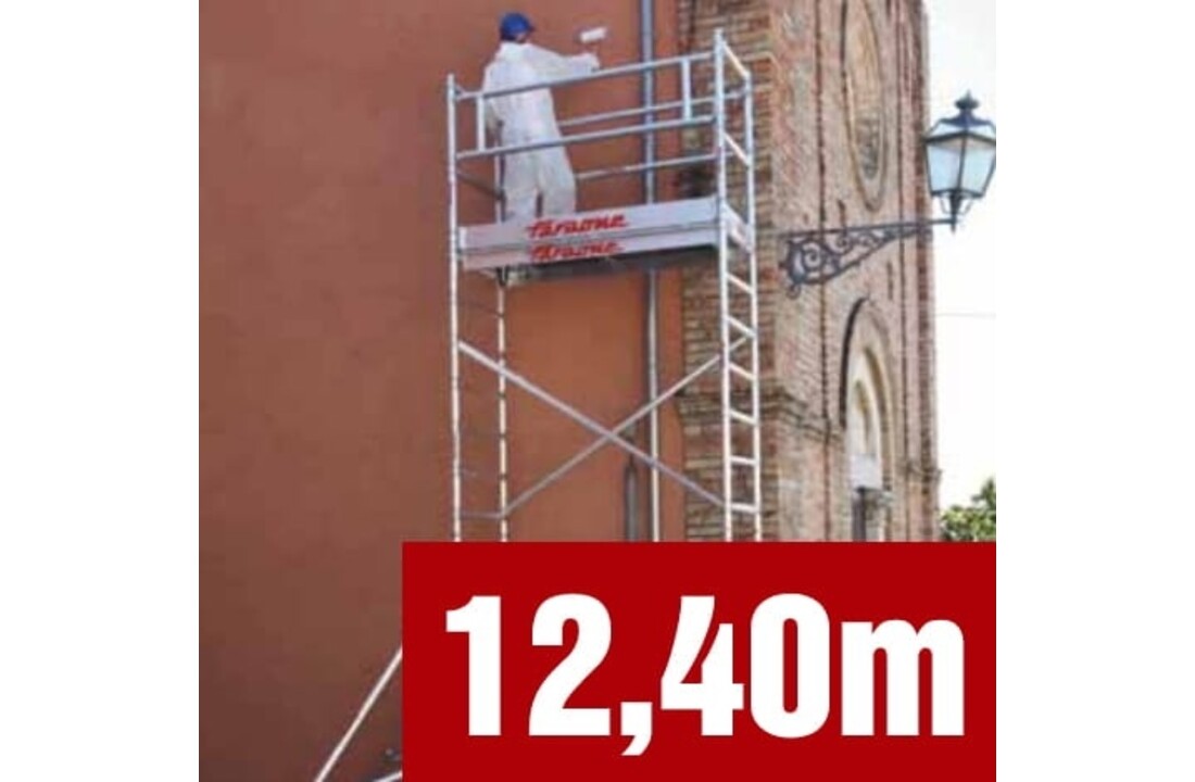 TOP-SYSTEM aluminium steiger 75 x 180 cm - werkhoogte 12,40 m